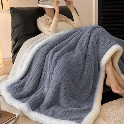 Плед 200*230 см "SOFT" двусторонний, цвет серый