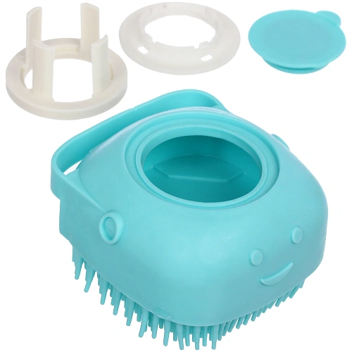 Щетка для вычесывания шерсти и мытья Счастливый хвост!, цвет синий, 84,5см (коробка)_6