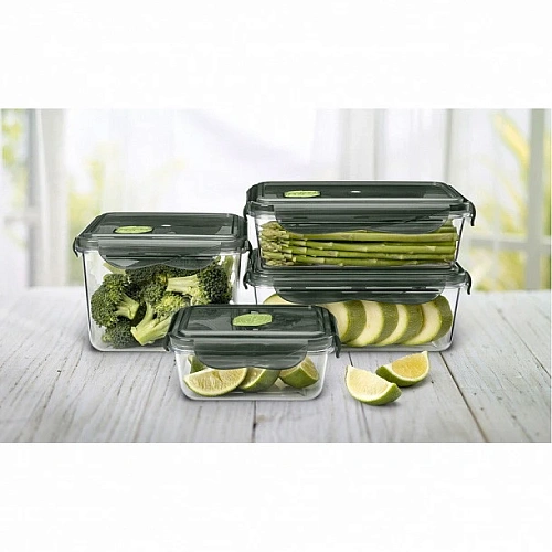 Контейнер для продуктов с клапаном 1л прямоугольный BRILLIANT черный_2