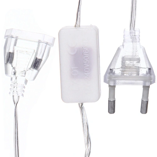 Гирлянда для дома   4м 28 ламп LED с насадками Золотая звезда, прозрачпровод RGRB (можно соединять)_7