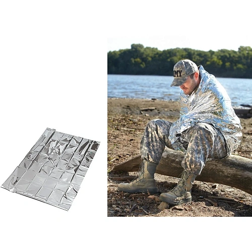 Термоодеяло спасательное одноразовое 210160см_4