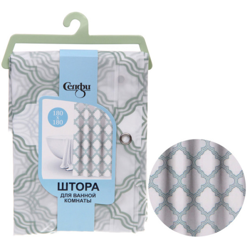 Штора для ванной PVC 180*180 "Картье"