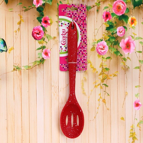 Ложка кухонная силиконовая с прорезями Bon appétit_6