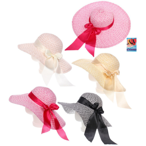 Шляпа женская с широкими полями "TiraMiSu- Шантика", цвет микс , р58, ширина полей 11см