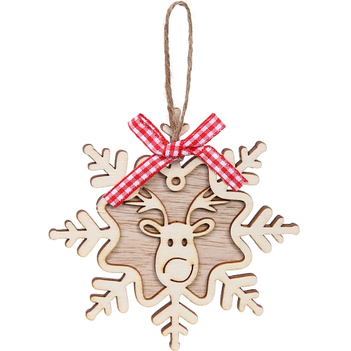 Подвеска "Снежинка - Олень" 11*11 см