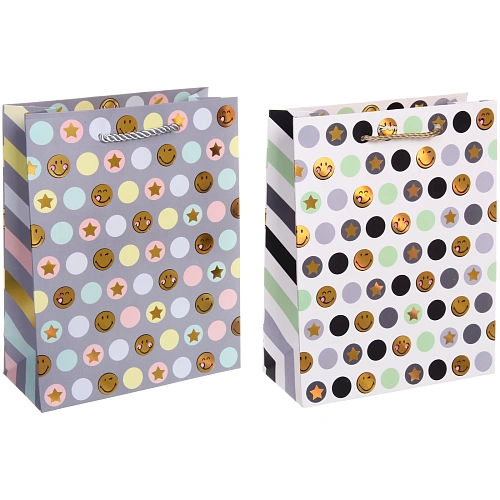 Пакет подарочный Смешные смайлы 18238 см, микс_4