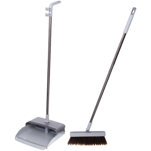 Набор для уборки, щетка для пола с совком Gray 015_19