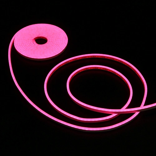 Гирлянда для дома Лента светодиодная NEON 5 м* 10мм, 600 ламп LED, 1 реж, степень защиты IP20, Розовый