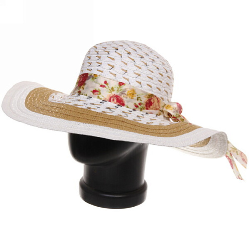 Шляпа женская с широкими полями TiraMiSu- Николь, микс 4 цвета, р58, ширина полей 10 см_19