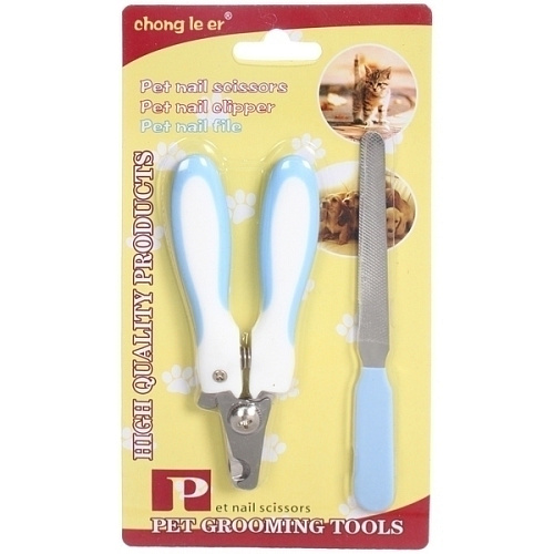 Набор для груминга Великолепный  Бро, когтерез и пилка, цвет белыйголубой  (блистер U)_7