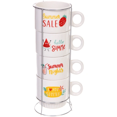 Набор кружек на стойке 280мл Летние фрукты_3