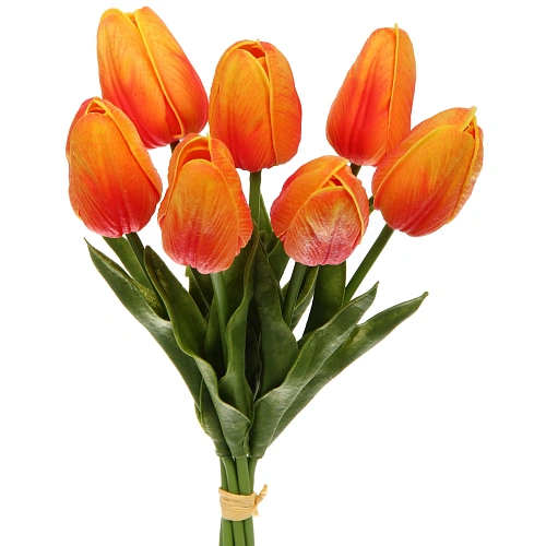 Цветы искусственные Natur 38см Тюльпаны 7шт желтые_3