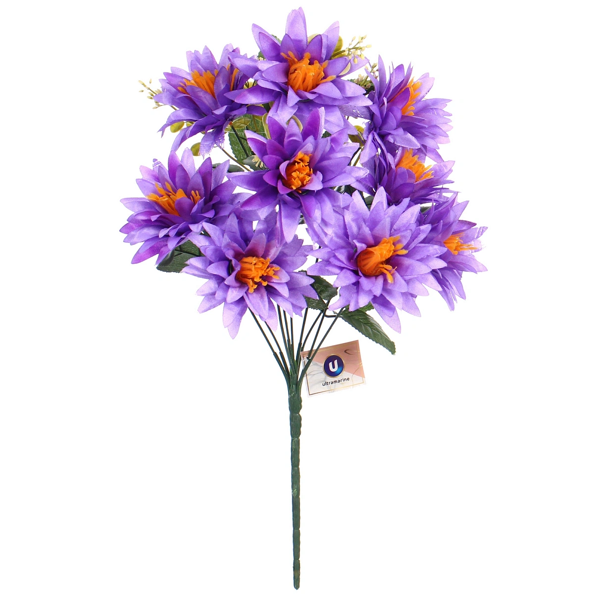 Искусственные цветы "Цветочная мелодия" Астры 50см 9 цветков сиреневые