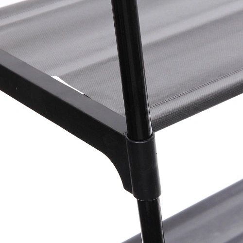 Вешалка гардеробная напольная на колесах с полкой ПЕРФЕКТХАУС, цвет черный, нагрузка 15кг и 5кг на полку, 5542160см_7