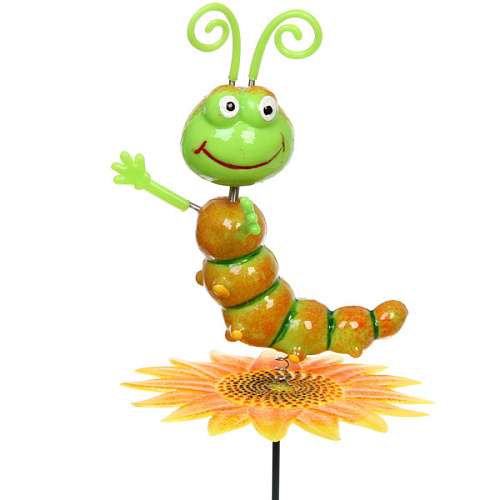 Фигура на спице Гусеница на подсолнухе 60 см (фигура 1410 см), микс_4