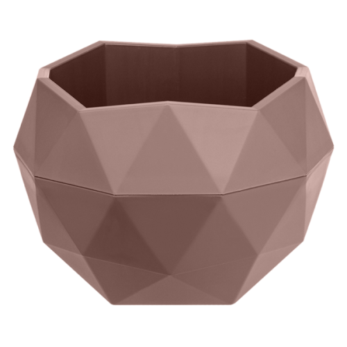 Кашпо для цветов пластиковое 0,45л d-12.3см "Топаз" Пыльная роза