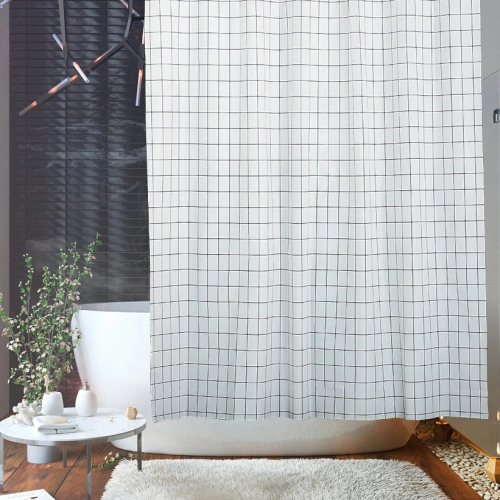 Штора для ванной полиэстер 180*180 "Голди" белая