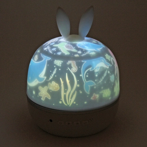 Светильник Диско-шар Fantasy - Зайка (в комплекте 6 картинок) 1314 см, 5 реж, батарейки 4хАAА, USB, RGB_25