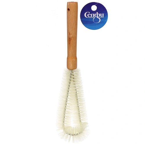 Ерш бутылочный с деревянной ручкой 30см двойной