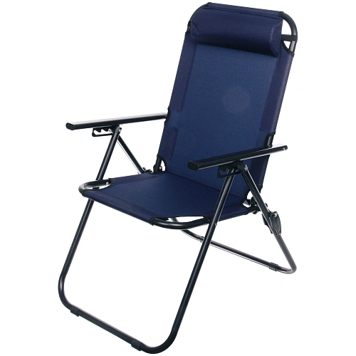 Кресло складное с подлокотниками TFS1608, 546895 см, 3 положения, темно-синий_3