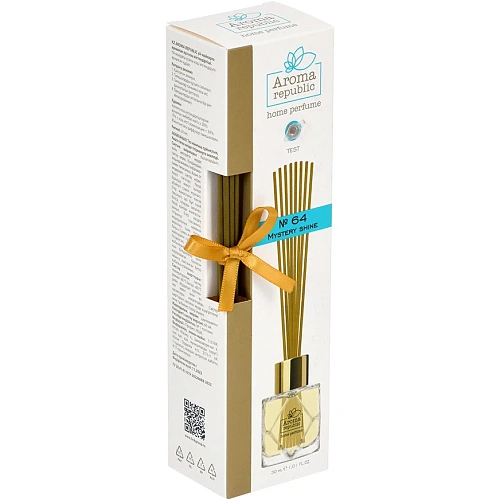 Ароматический диффузор в стеклянном флаконе 30мл "№64 Mystery shine" AROMA REPUBLIC