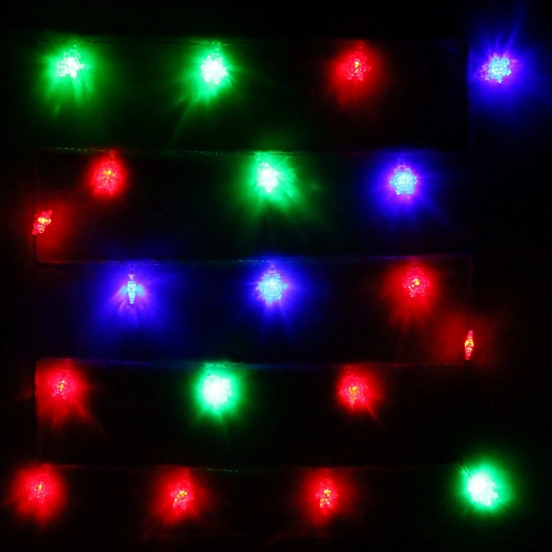 Гирлянда для дома 4,0 м 20 ламп LED с насадками СНЕЖИНКА, прозрачпров, авторежим,IP-20 RGRB (возможность соединения)_4