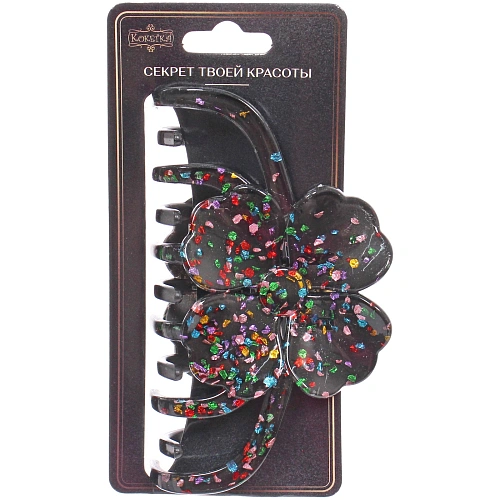 Заколка - краб для волос AKS - VIENTO, микс 6 цветов, цветок, 116см _15