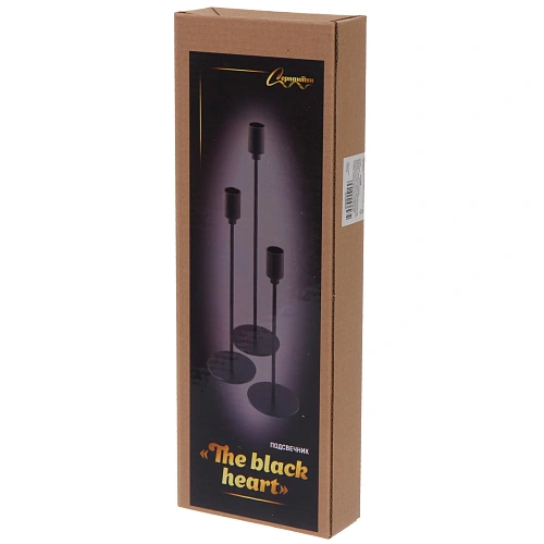 Подсвечники THE BLACK HEART 88232832 см (набор 3 шт), Черный_5