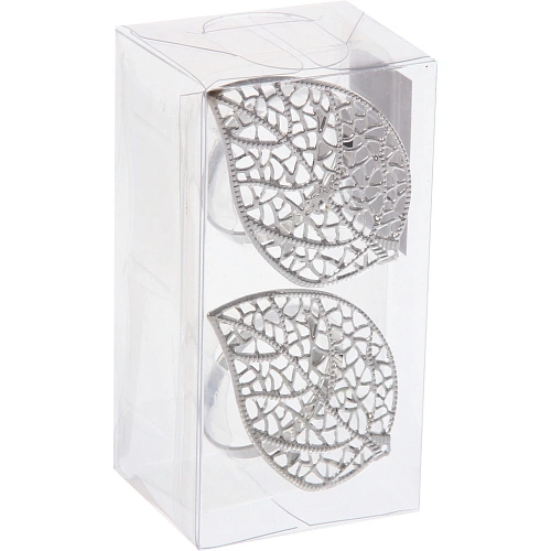 Набор колец для салфеток 2шт Грация`, цвет серебро_4