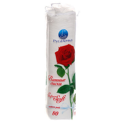 Ватные диски РУСАЛОЧКА Super Soft 80шт 