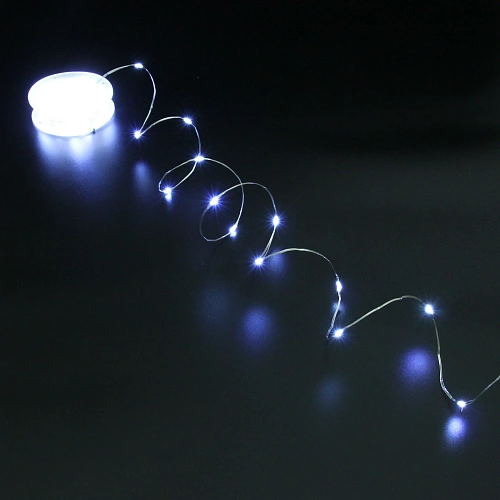 Гирлянда для дома НИТЬ "Роса" 40 м 400 ламп LED, 8 реж,IP-20, 220v, Белый