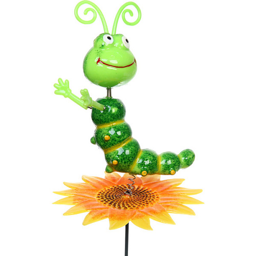 Фигура на спице Гусеница на подсолнухе 60 см (фигура 1410 см), микс_7