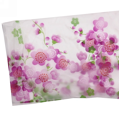 Дождевик-плащ 100 Мкрн 11065см Цветы с капюшоном и завязками, на кнопках, матовый ДоброСад_7