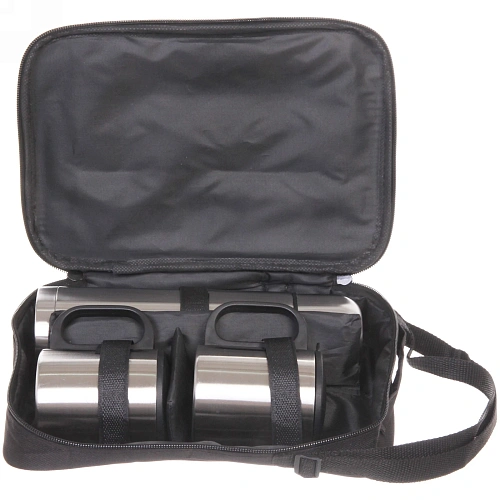 Набор походный 3предмета в сумке (Термос 500мл+2термокружки 200мл)металлик_7