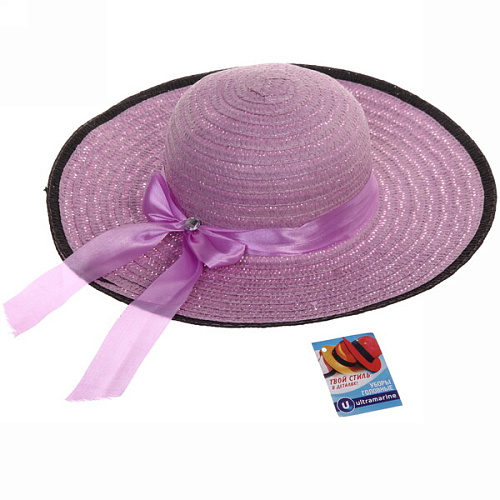 Шляпа женская с широкими полями TiraMiSu- Бэлла, микс 6 цветов, р58, ширина полей 11 см_6