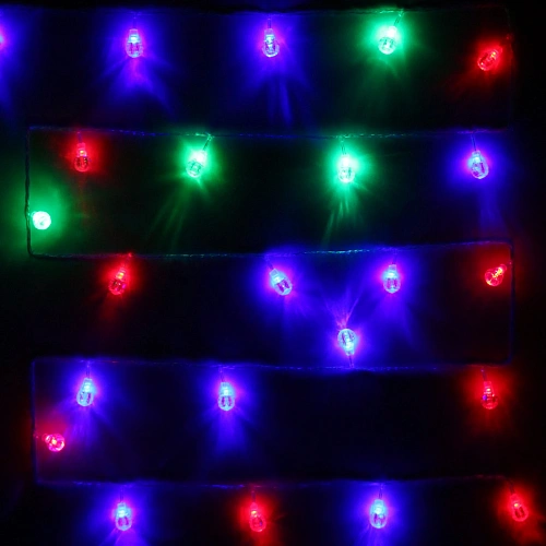 Гирлянда для дома 4,0 м 20 ламп LED с насадками КАПЛЯ, прозрачпров, авторежим,IP-20 RGRB (возможность соединения)_4