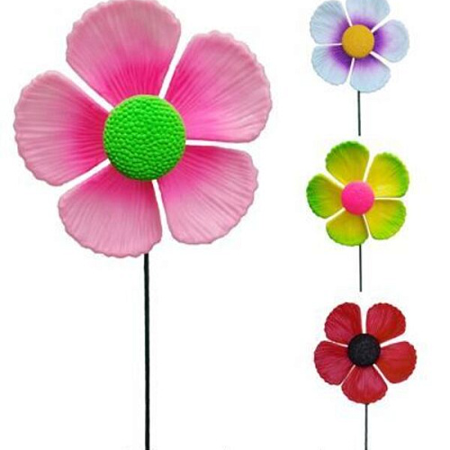 Фигура на спице Летний цветок 60 см (фигура 12 см) для отпугивания птиц, микс_3