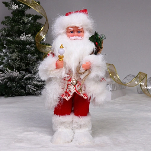 Дед Мороз - Лесовичок "Хранитель леса" 40 см, Красный