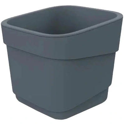 Горшок для цветов фактурный Hills 7л (d221, h207мм)(серый)